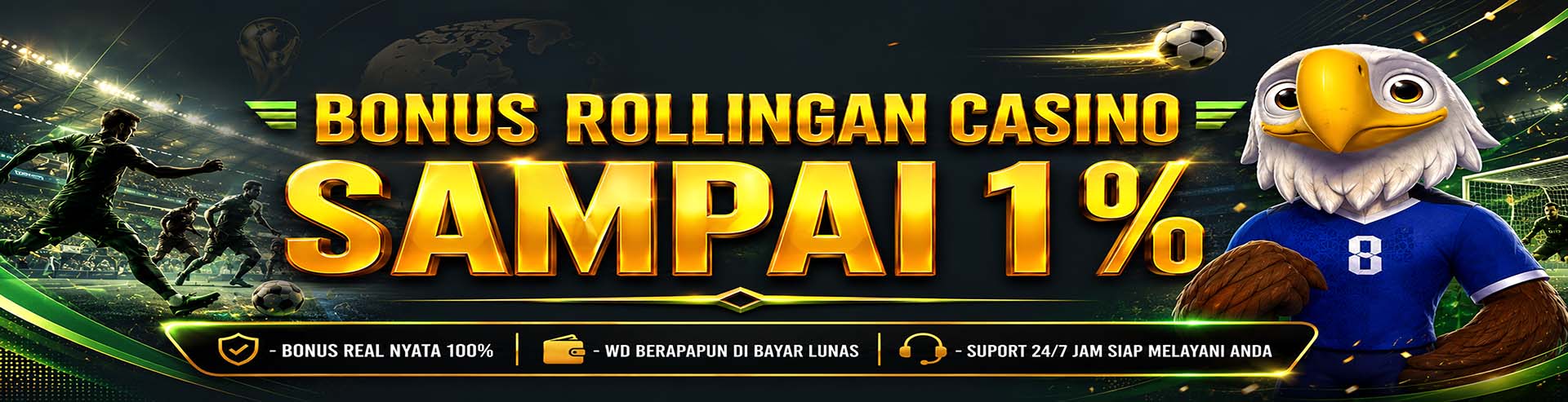 Bonus Rollingan Casino 1%